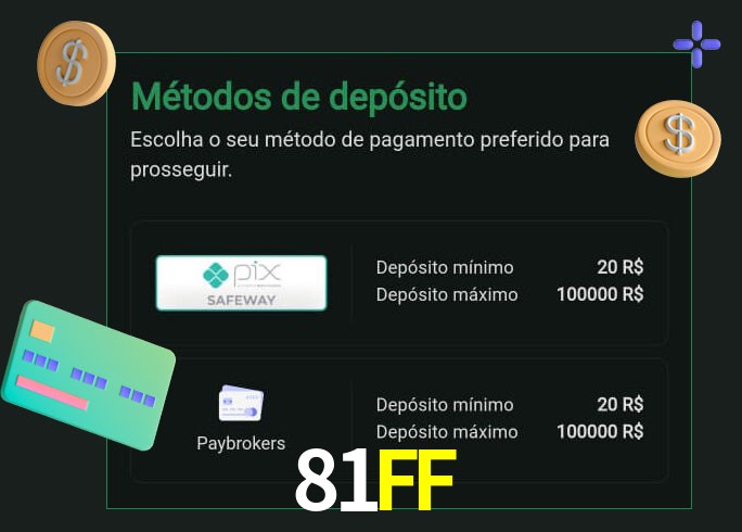 O cassino 81FF oferece uma grande variedade de métodos de pagamento